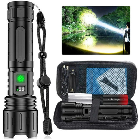 Handheld Flashlight Rechargeable High-Output LED Adjustable Focus