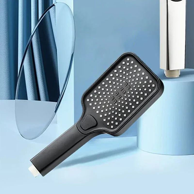 Handheld Shower Head Pressure-Boosting 4 Spray Modes Finger-Clean Nozzles