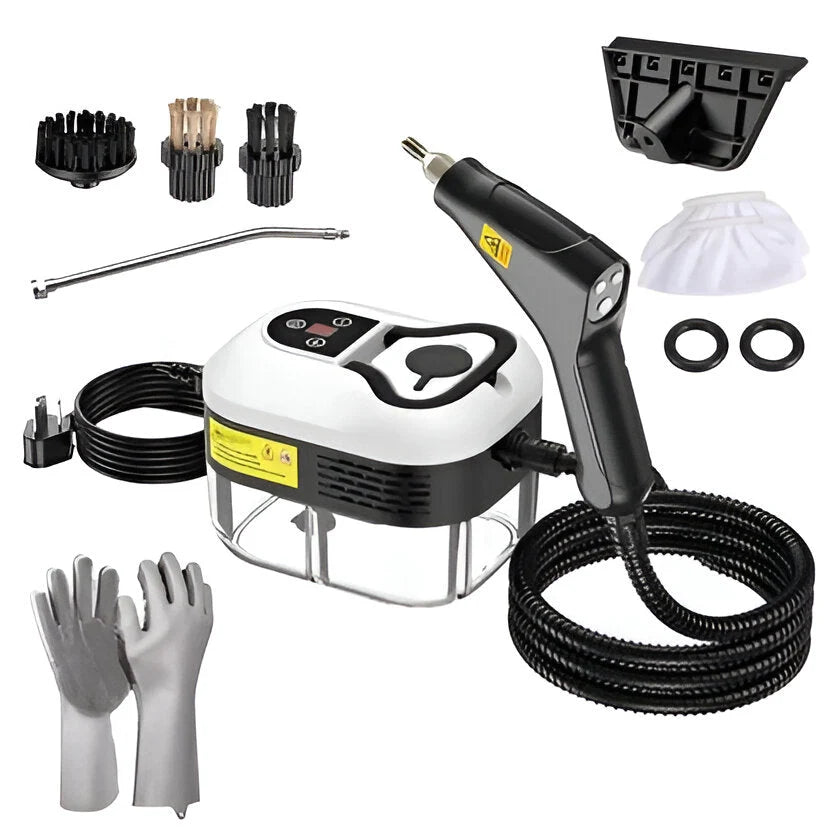 Handheld Steam Cleaner Adjustable Steam Settings 5 Brush Attachments