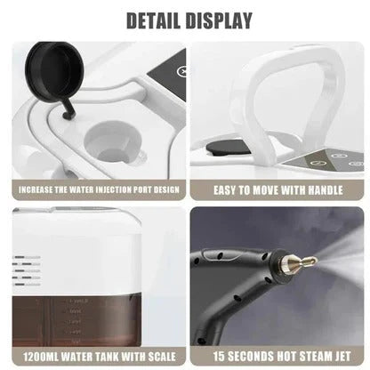 Handheld Steam Cleaner Adjustable Steam Settings 5 Brush Attachments