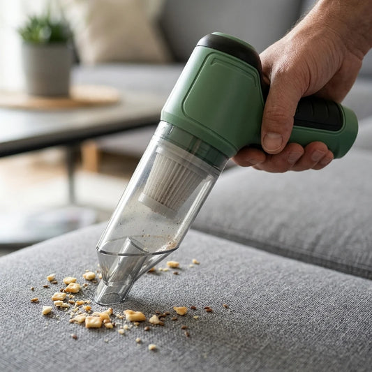 Handheld Vacuum Cordless USB-Rechargeable With 4 Attachments