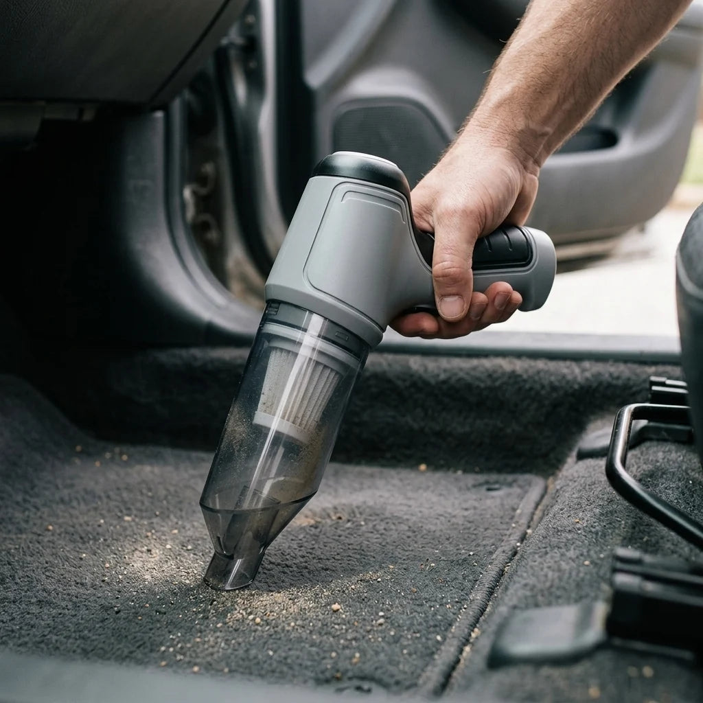 Handheld Vacuum Cordless USB-Rechargeable With 4 Attachments