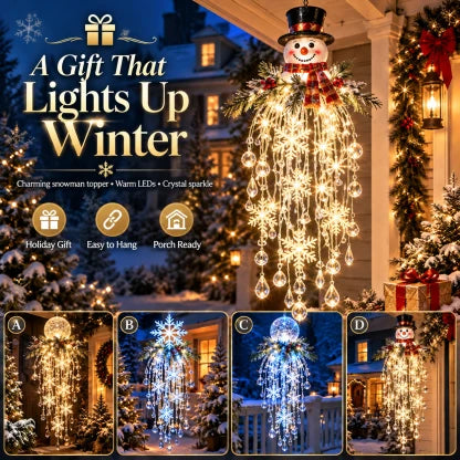 Hanging Christmas Lights Cascading LED Battery Powered Remote Control