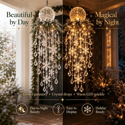 Hanging Christmas Lights Cascading LED Battery Powered Remote Control