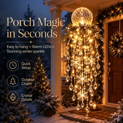 Hanging Christmas Lights Cascading LED Battery Powered Remote Control