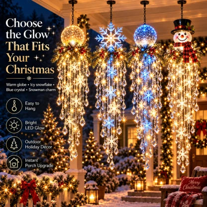 Hanging Christmas Lights Cascading LED Battery Powered Remote Control