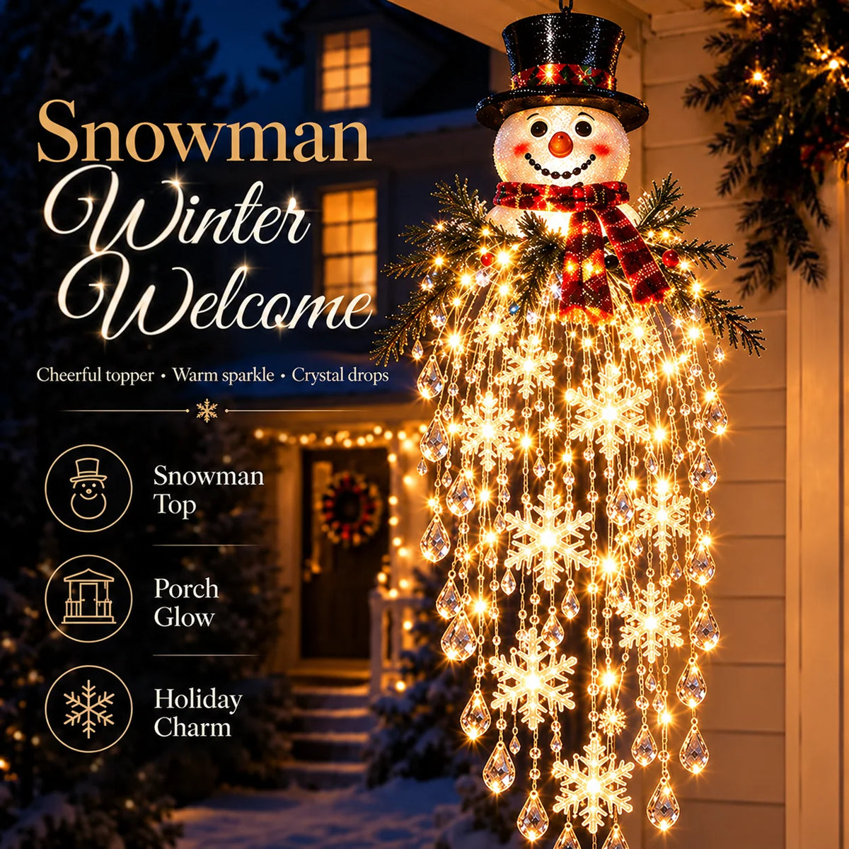 Hanging Christmas Lights Cascading LED Battery Powered Remote Control