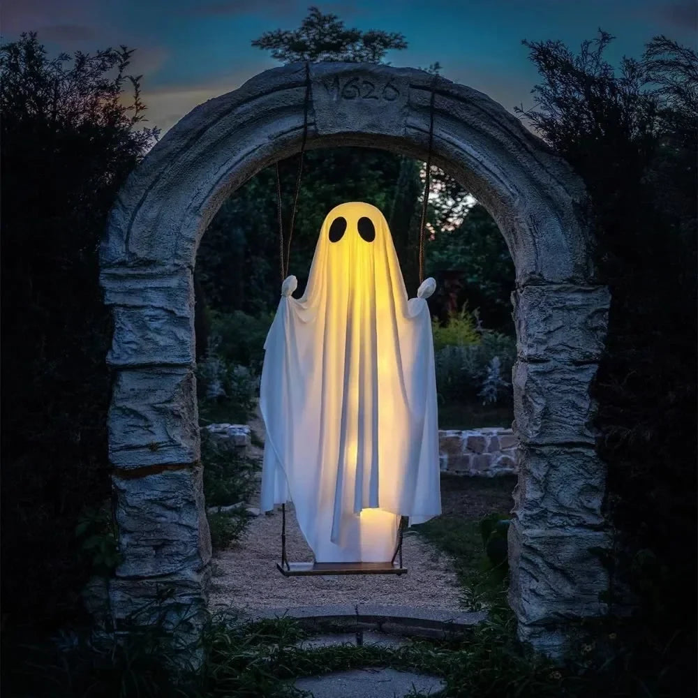 Hanging Ghost Decoration LED Remote Brightness Control Indoor & Outdoor
