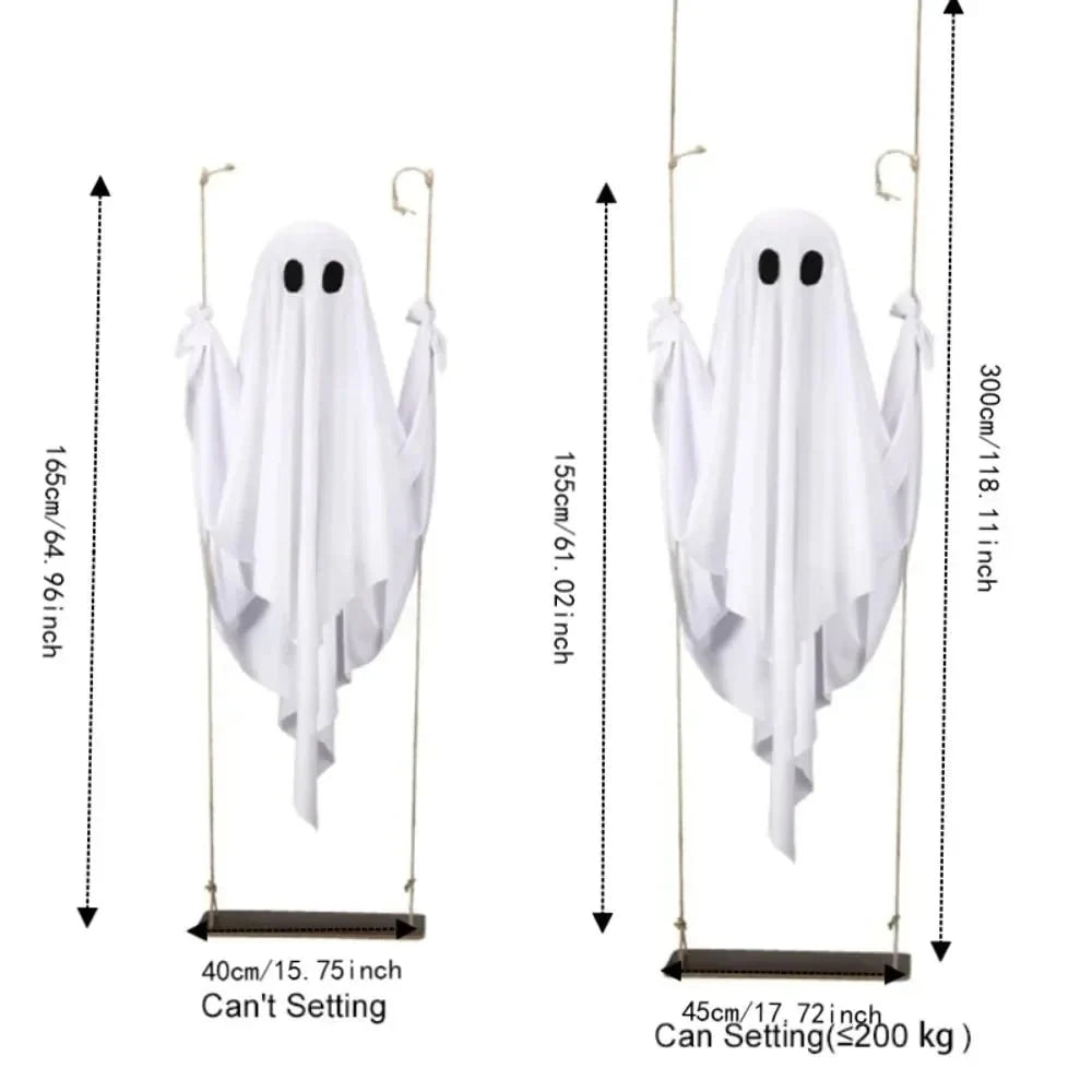 Hanging Ghost Decoration LED Remote Brightness Control Indoor & Outdoor