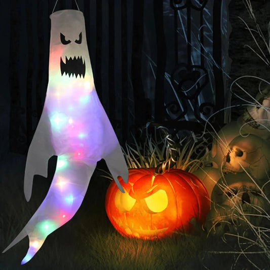 Hanging Ghost Decoration Optional LED 47-Inch Tall