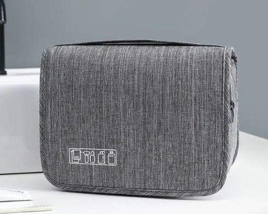 Hanging Toiletry Bag Built-In Hook & Zippered Pockets