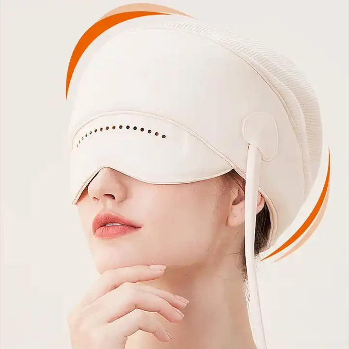 Head and Eye Massager Heat & Air Pressure Rechargeable Foldable Design