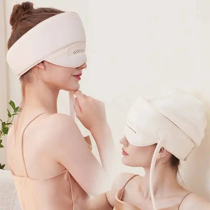 Head and Eye Massager Heat & Air Pressure Rechargeable Foldable Design