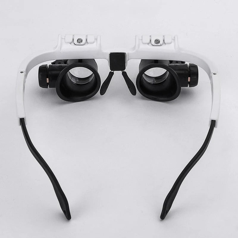 Headband Magnifying Glasses Interchangeable Lenses LED Lights