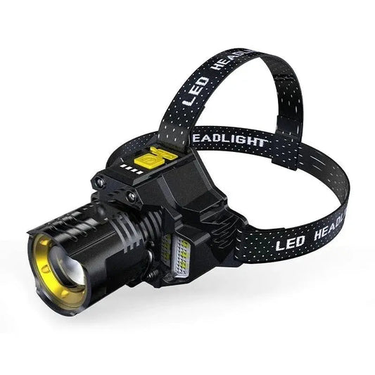 Headlamp Dual-Beam Zoom USB-C Rechargeable Contactless Sensor