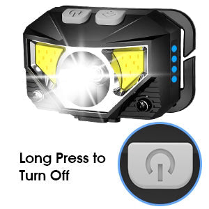 Headlamp Rechargeable Motion Sensor Water-Resistant 2-Pack
