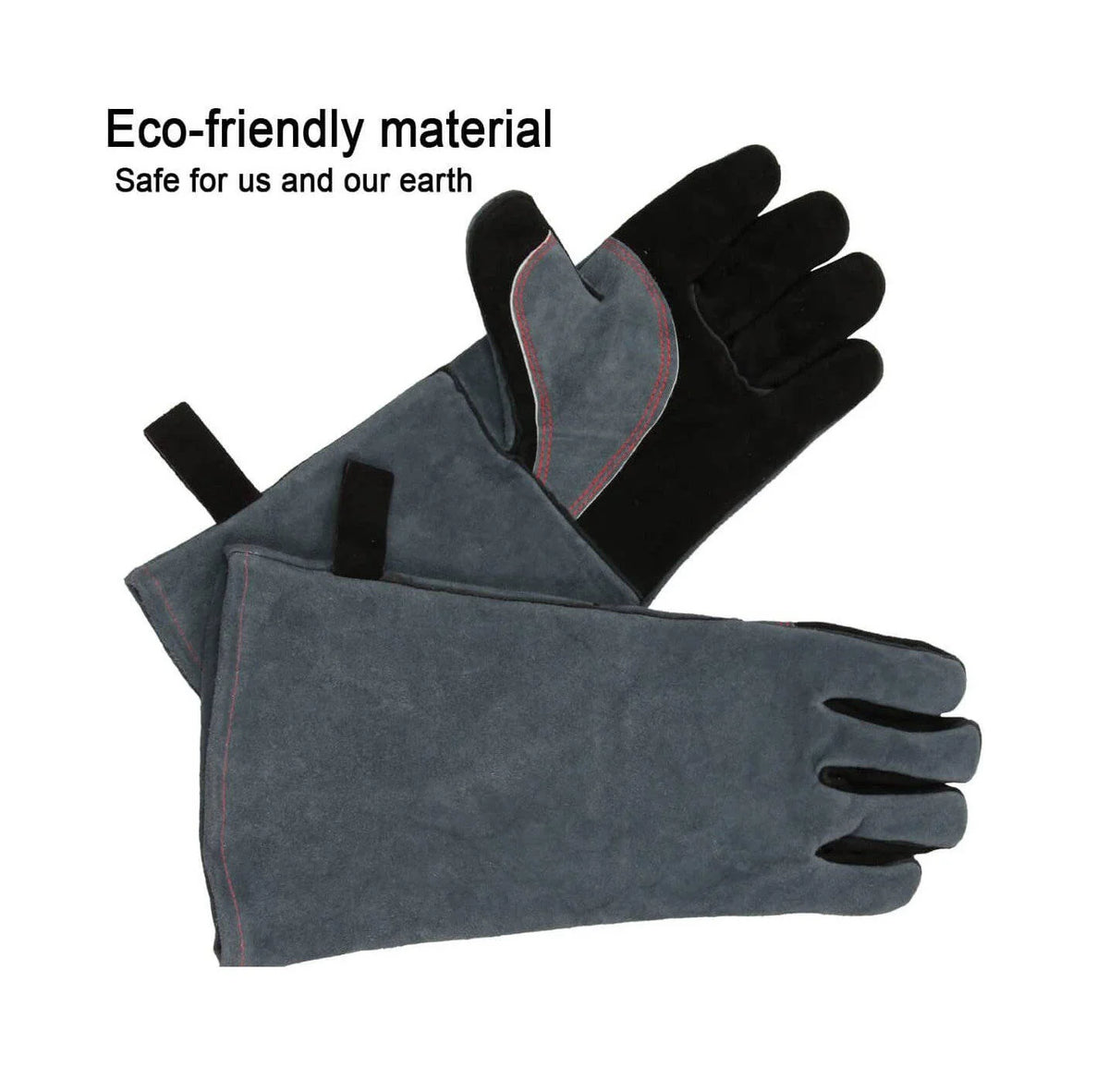 Heat-Resistant Gloves Cowhide Leather 16-Inch Cuffs 932°F Rated