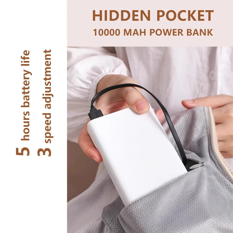 Heated Blanket 8-Zone USB-Powered 3 Heat Settings