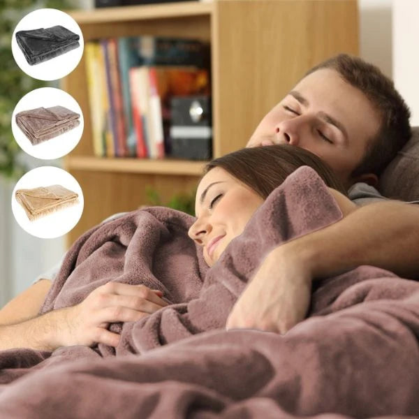 Heated Blanket Soft Flannel Even Heat Distribution