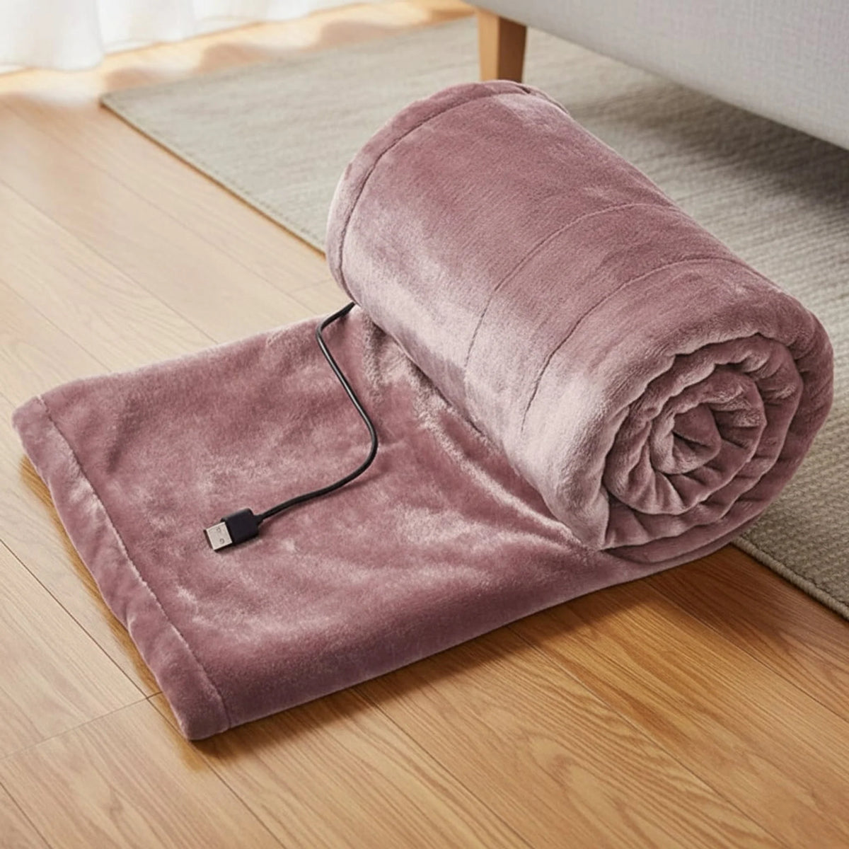 Heated Blanket USB-Powered Plush Three Heat Settings