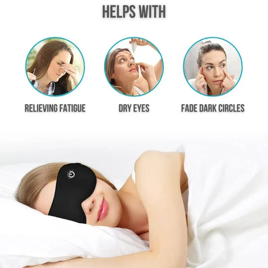 Heated Eye Mask Rechargeable Adjustable Heat Removable Silk Cover