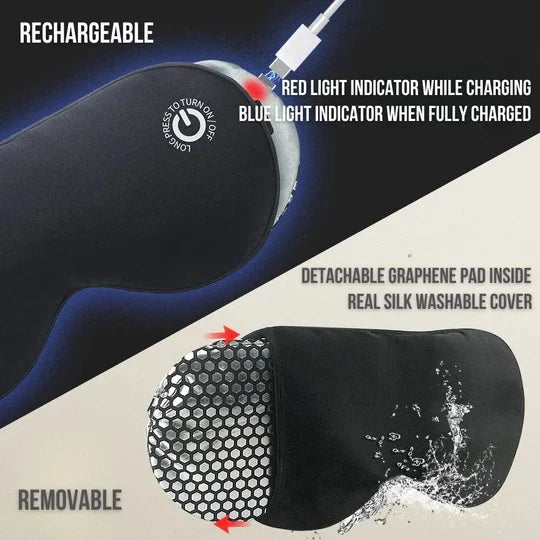 Heated Eye Mask Rechargeable Cordless Three Heat Levels