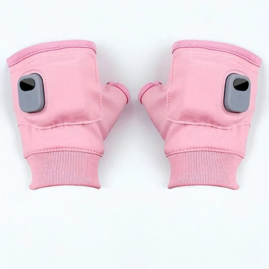 Heated Gloves Fingerless Rechargeable 3 Heat Settings