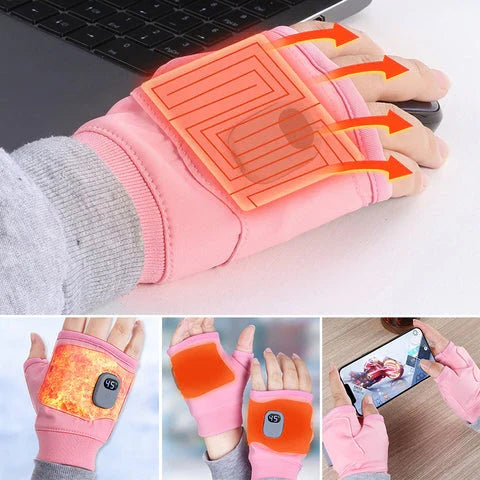 Heated Gloves Rechargeable Adjustable Heat Up to 6-Hour Battery Life