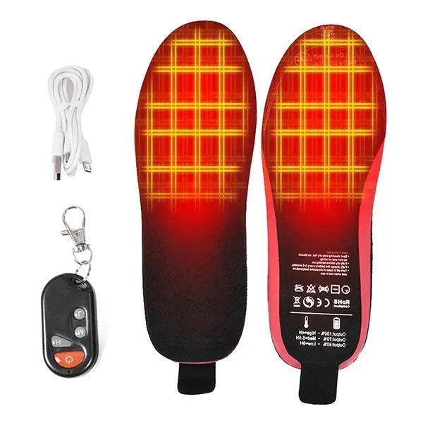 Heated Insoles Rechargeable Wireless Remote Control 3 Heat Settings