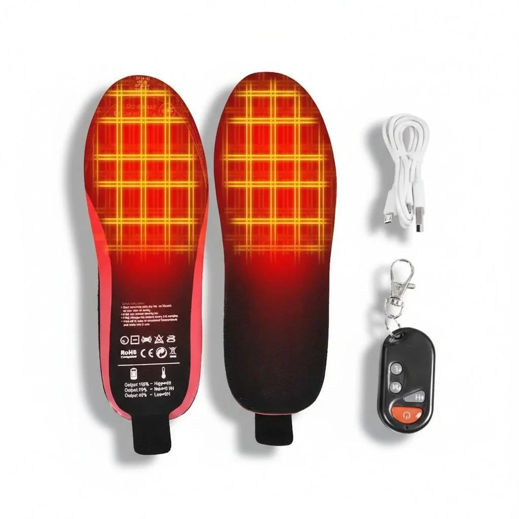 Heated Insoles Wireless Temperature Control USB-C Rechargeable Arch Support