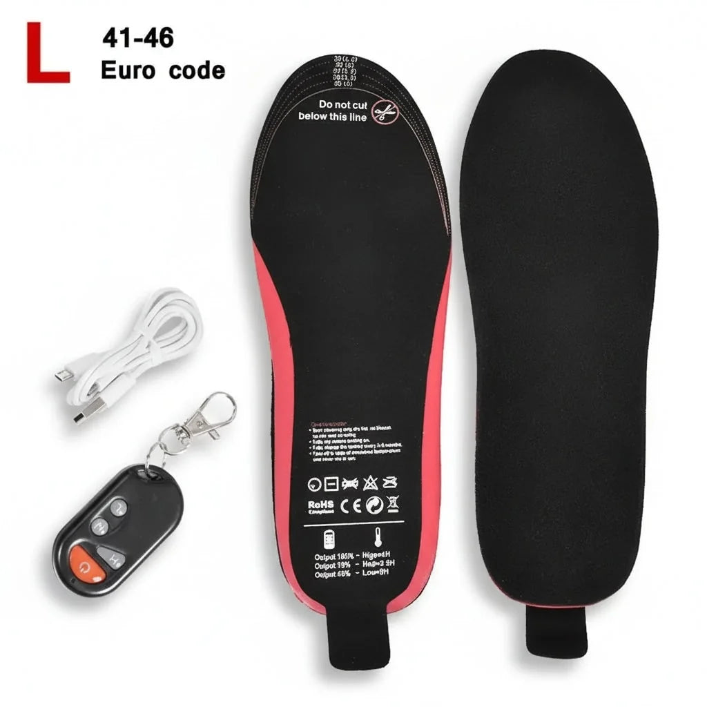 Heated Insoles Wireless Temperature Control USB-C Rechargeable Arch Support