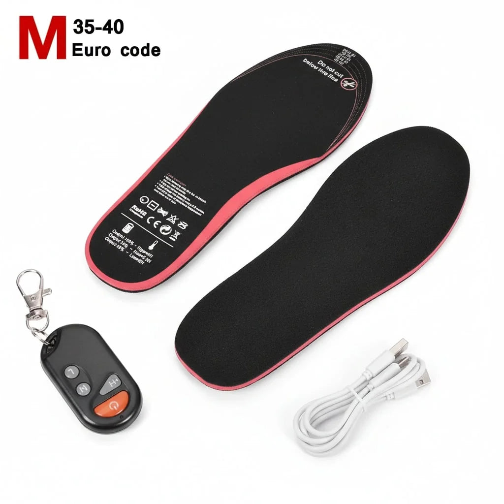 Heated Insoles Wireless Temperature Control USB-C Rechargeable Arch Support