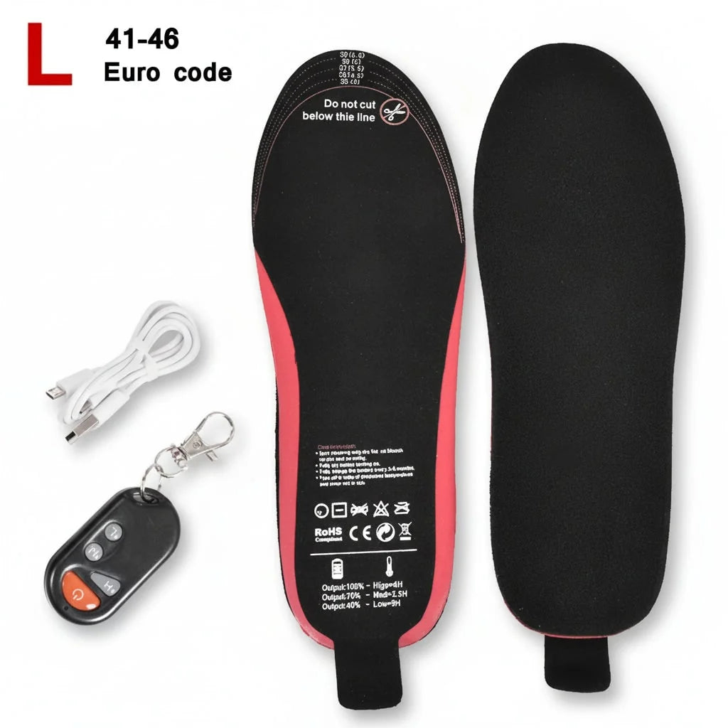 Heated Insoles Wireless Temperature Control USB-C Rechargeable Arch Support