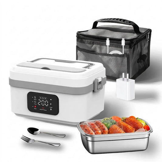 Heated Lunch Box Cordless Stainless Steel Leakproof