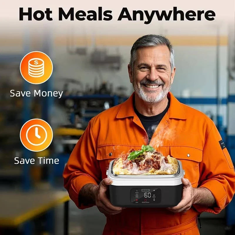 Heated Lunch Box Cordless Stainless Steel Leakproof