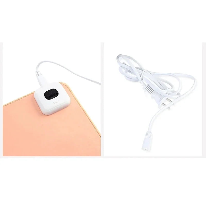 Heated Mouse Pad Adjustable Temperature Splash-Resistant Surface & Auto Shutoff