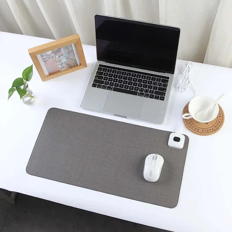 Heated Mouse Pad Adjustable Temperature Splash-Resistant Surface & Auto Shutoff