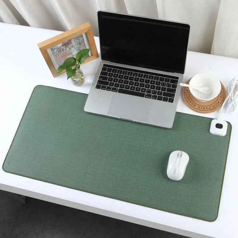 Heated Mouse Pad Adjustable Temperature Splash-Resistant Surface & Auto Shutoff