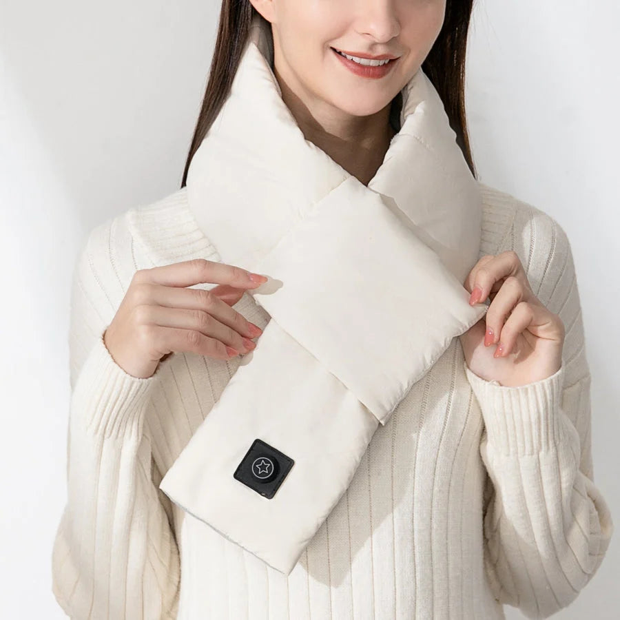 Heated Scarf USB-Powered Three Heat Settings Washable Cotton