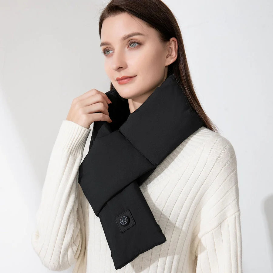 Heated Scarf USB-Powered Three Heat Settings Washable Cotton