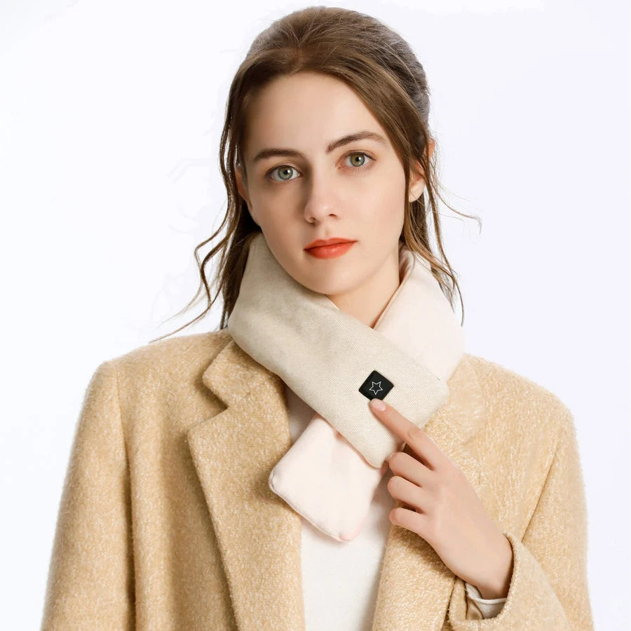 Heated Scarf USB-Powered Three Heat Settings Washable Cotton