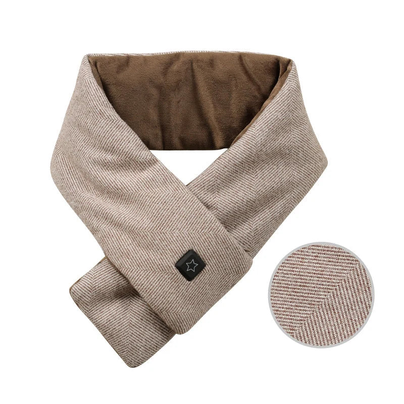 Heated Scarf USB-Powered Three Heat Settings Washable Cotton
