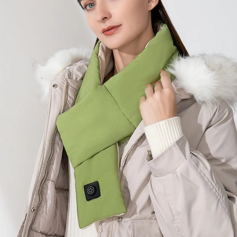Heated Scarf USB-Powered Three Heat Settings Washable Cotton