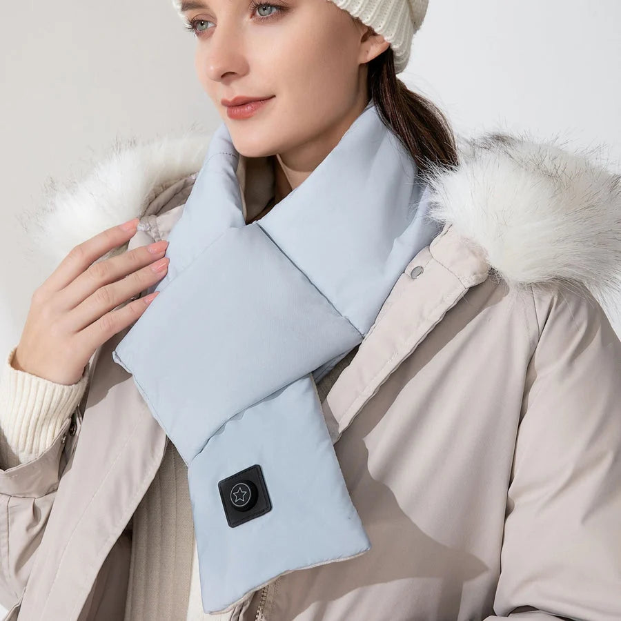 Heated Scarf USB-Powered Three Heat Settings Washable Cotton