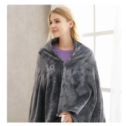 Heated Shawl Plush Fleece USB Powered 3 Heat Settings