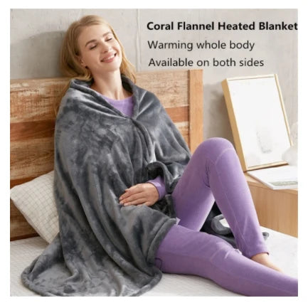 Heated Shawl Plush Fleece USB Powered 3 Heat Settings