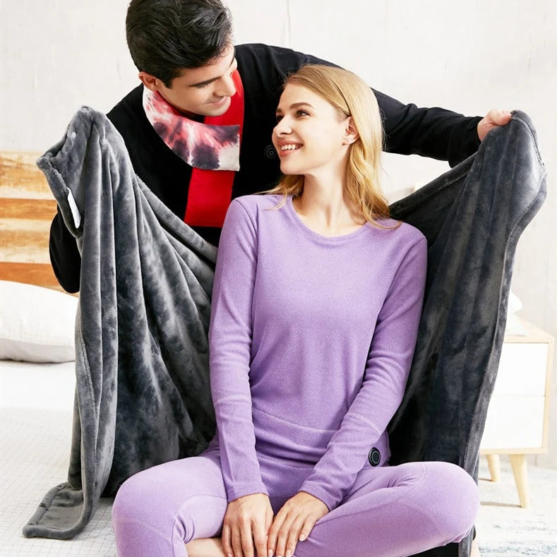 Heated Shawl Plush Fleece USB Powered 3 Heat Settings