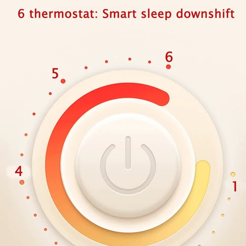 Heated Throw Blanket Six Heat Settings Auto-Off Timer