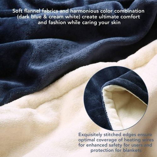 Heated Throw Blanket Six Heat Settings Auto-Off Timer