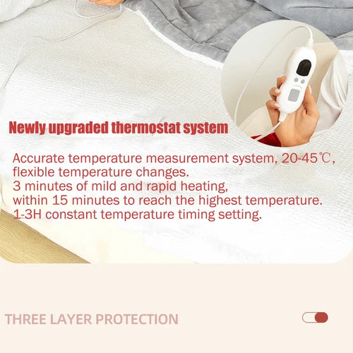 Heated Throw Blanket Six Heat Settings Auto-Off Timer